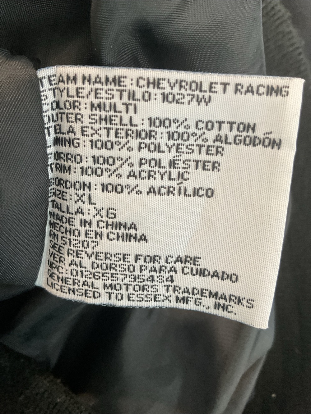 Chevrolet racing jacket. Vintage early 1990’s - Picture 9 of 9